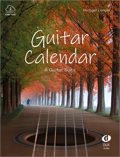 Gitarrennoten, Gitarrensuite, Notenbuch, Herbstmotiv, Audio-Video