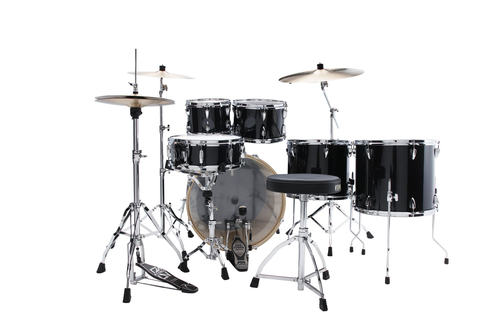 IP62H6W Imperialstar Drum Set 6 teilig - Hairline Black