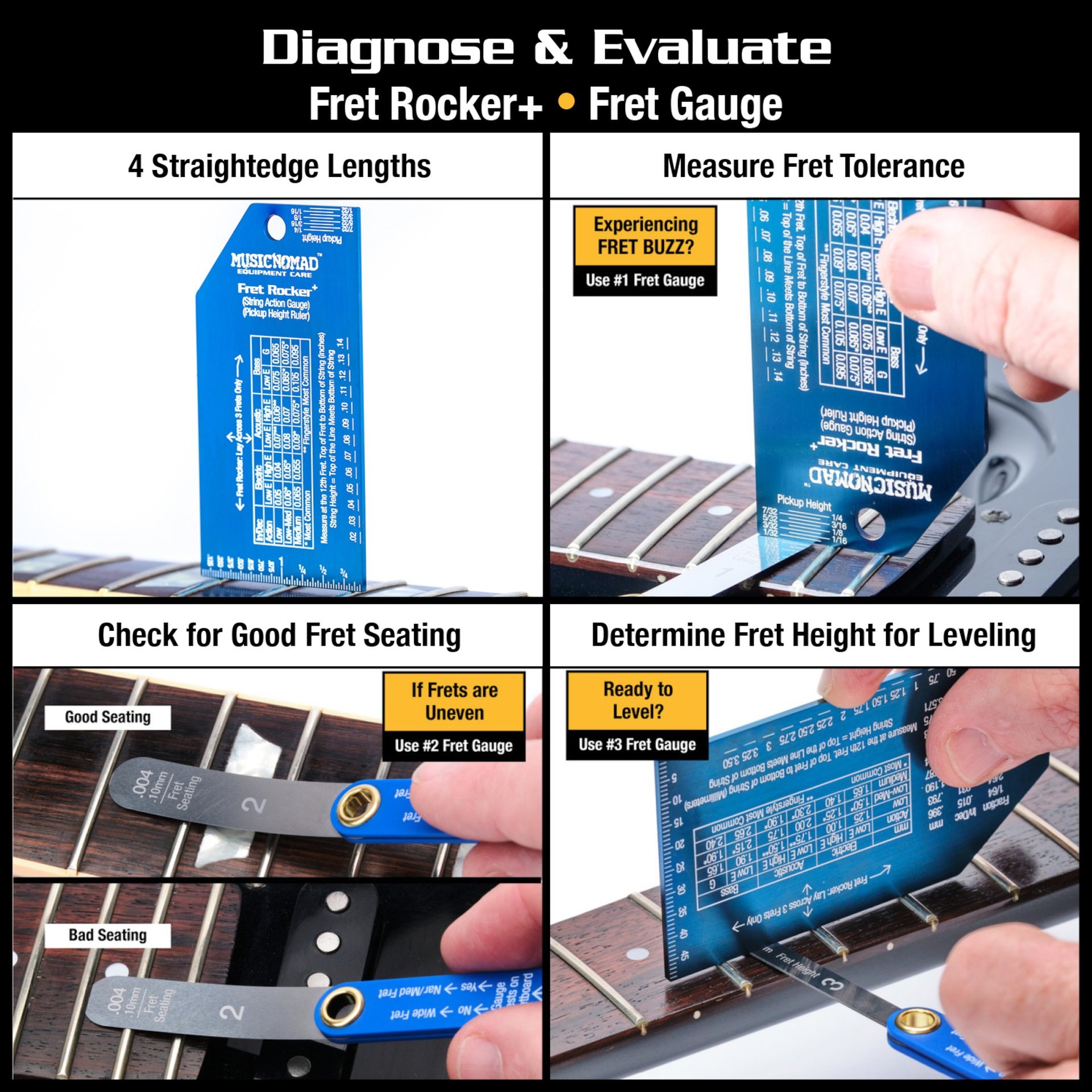Premium Guitar Tech Fret Tool Set MN880