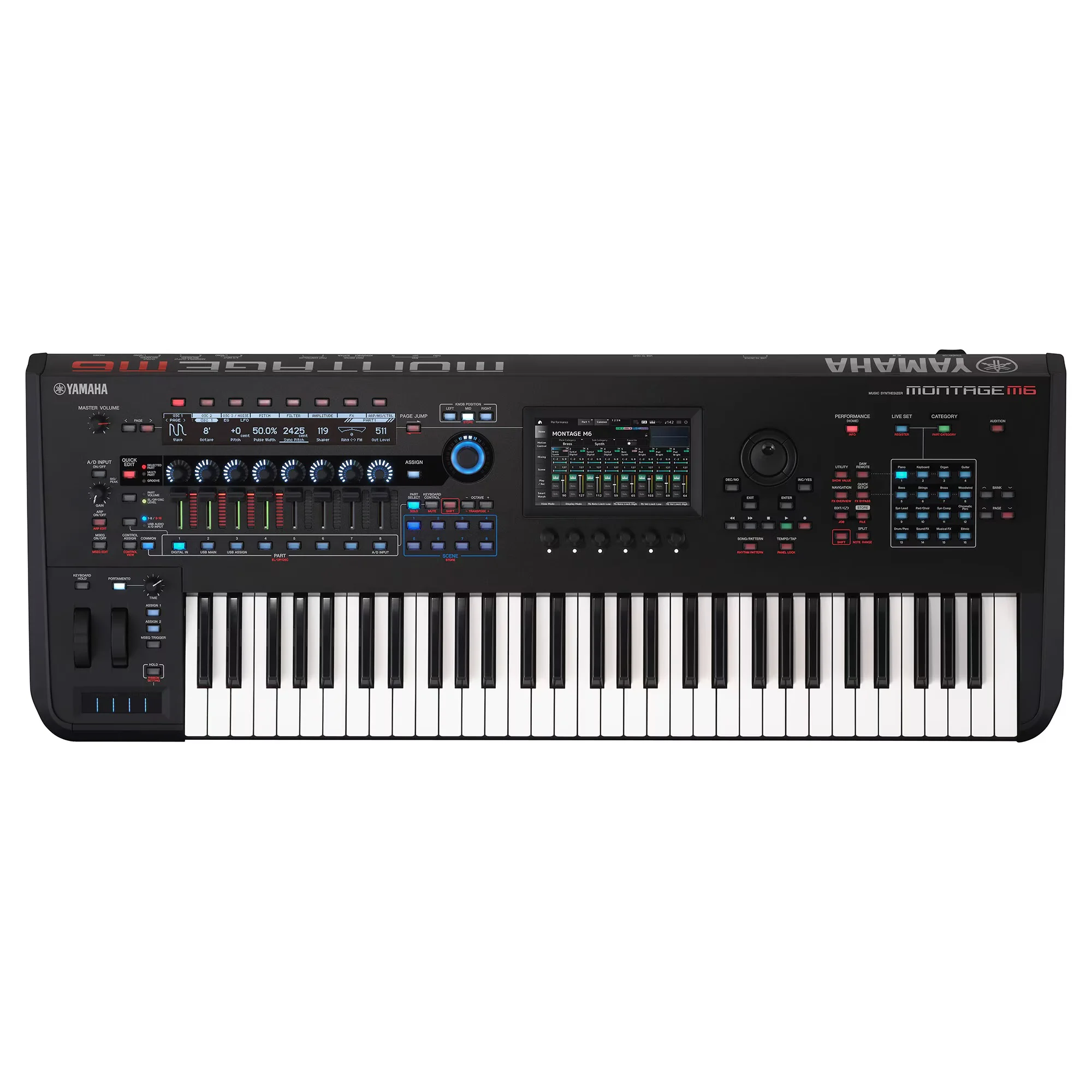 Yamaha Montage M6 Detail der 61 Tasten FSX Tastatur