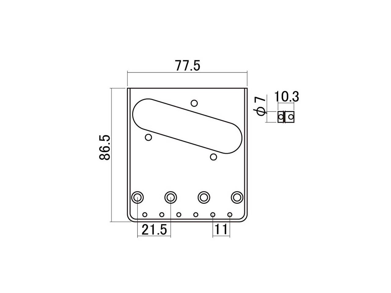 HK-24NS/TI Japan by Gotoh Steg für E-Gitarre