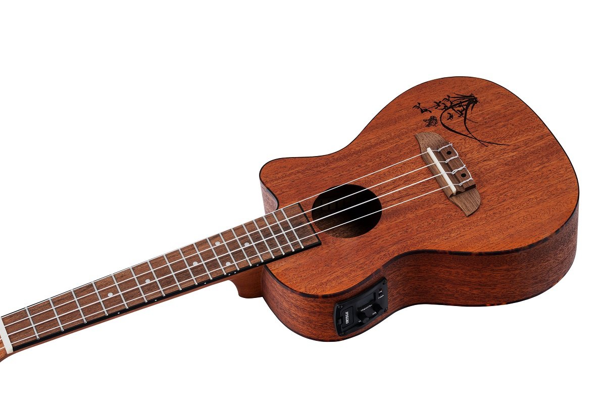 RU5MM-CE Bonfire Konzert Ukulele mit Lasergravur