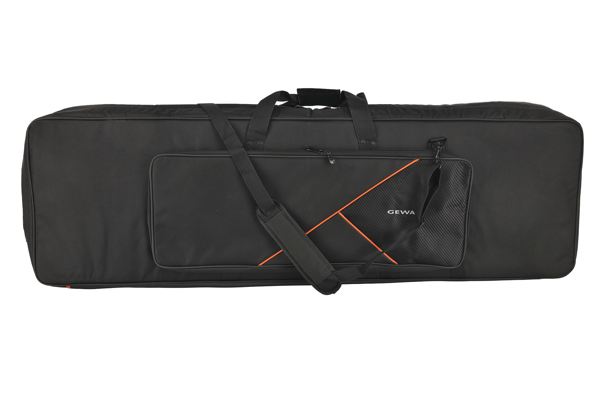 Keyboardtasche, Schwarze Tasche, Tragegriffe, Schultergurt, Reißverschlusstasche