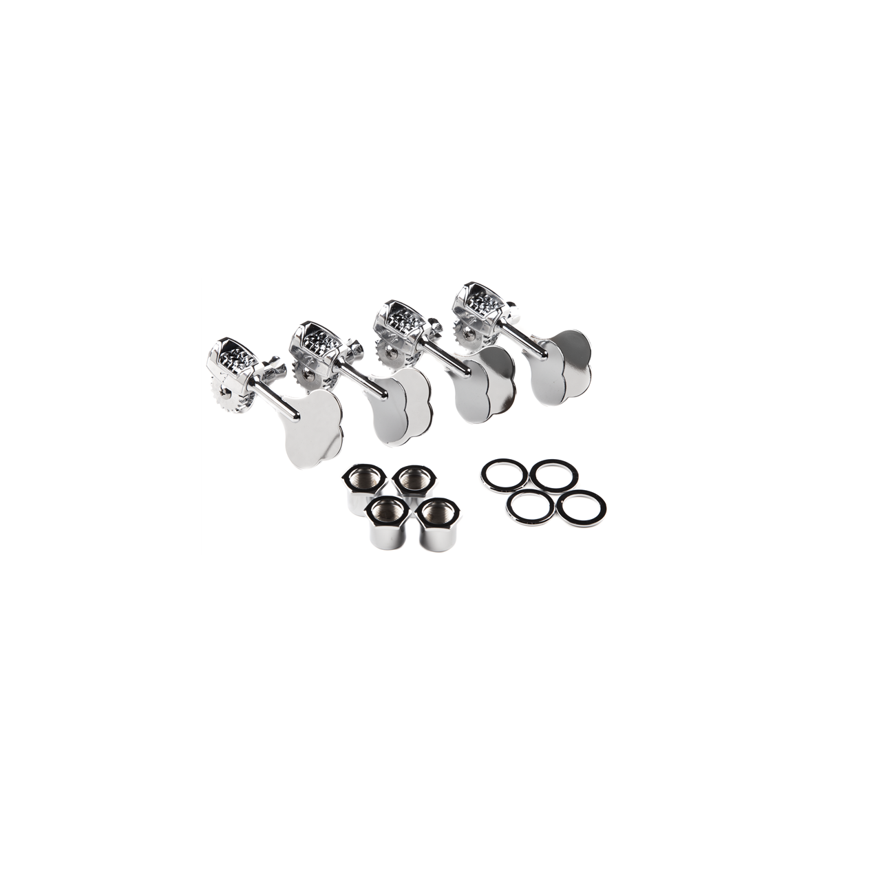 Deluxe "F" Stamp Bass Tuning Machines, (4 Stück), Chrome