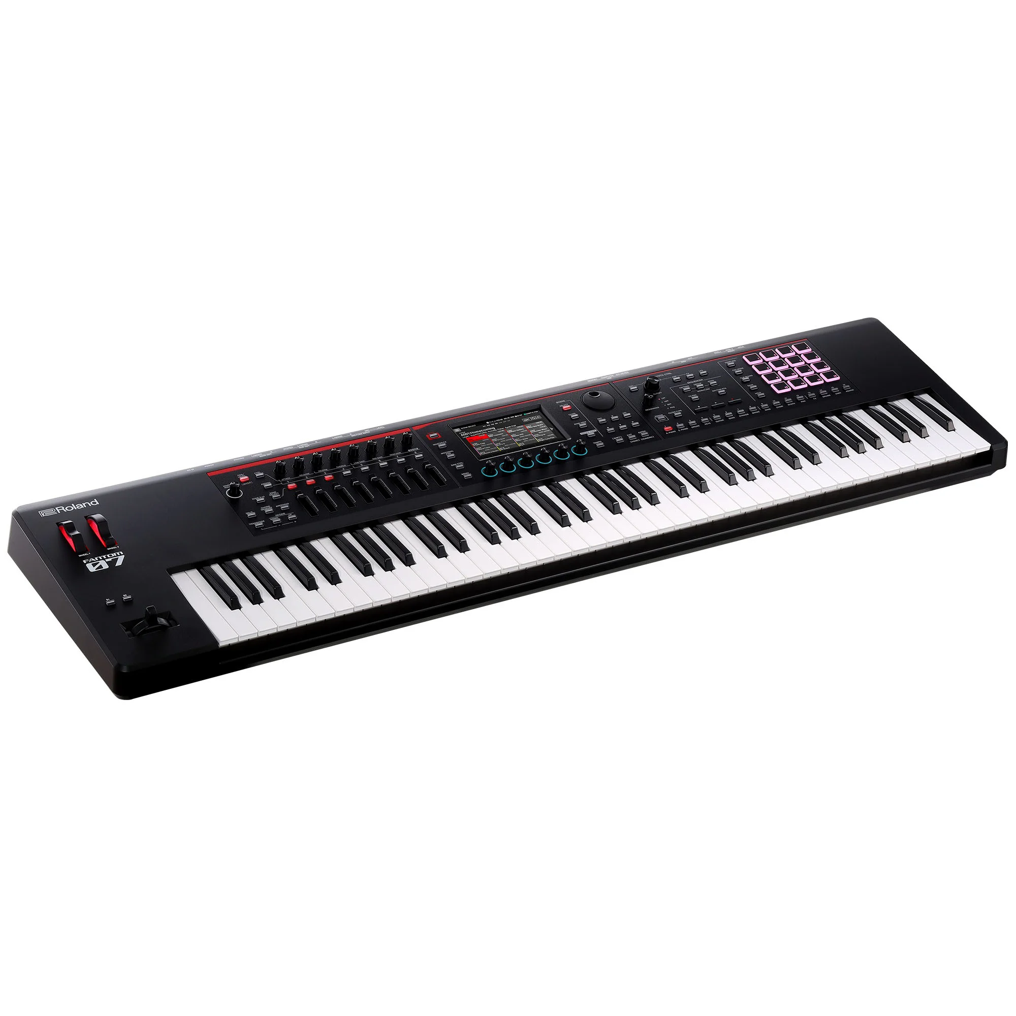 Roland Fantom-07 Synthesizer in schwarzem Design