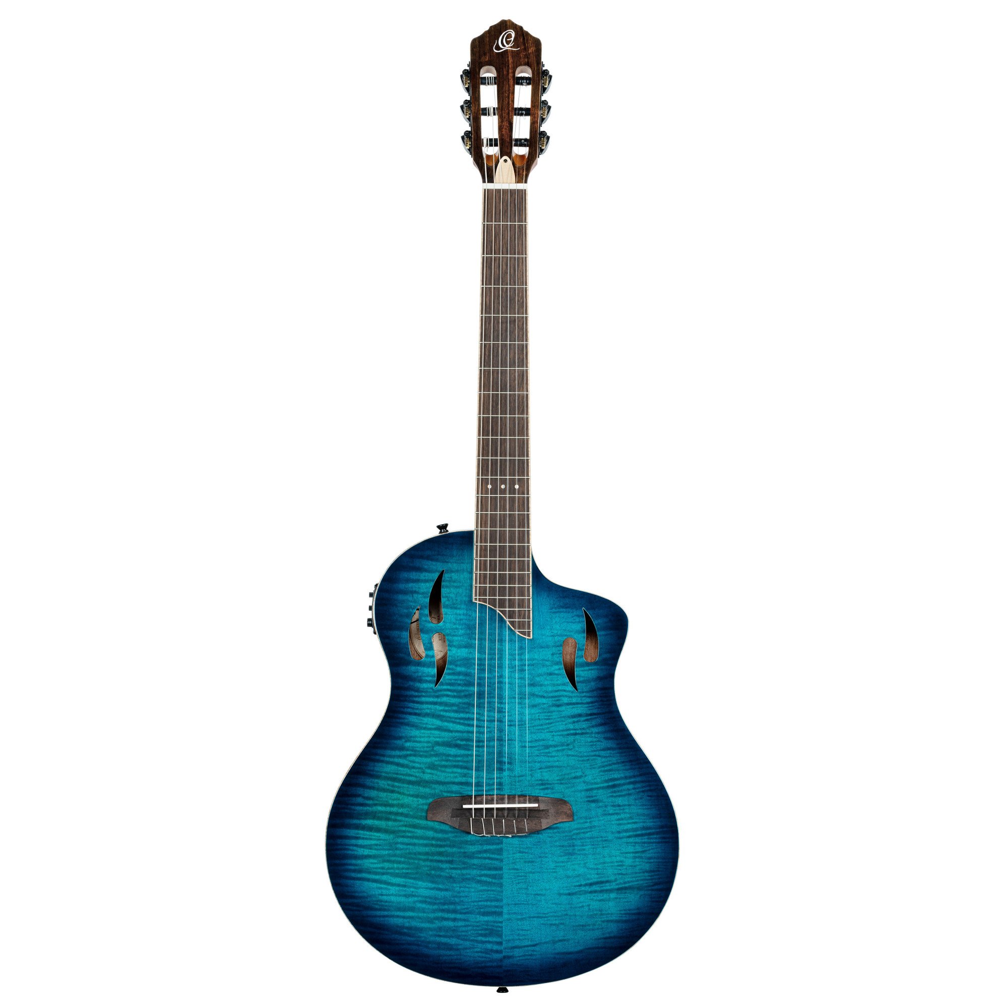 TourPlayer DeLuxe Nylon Gitarre flamed Maple Blue (Versandrückläufer)