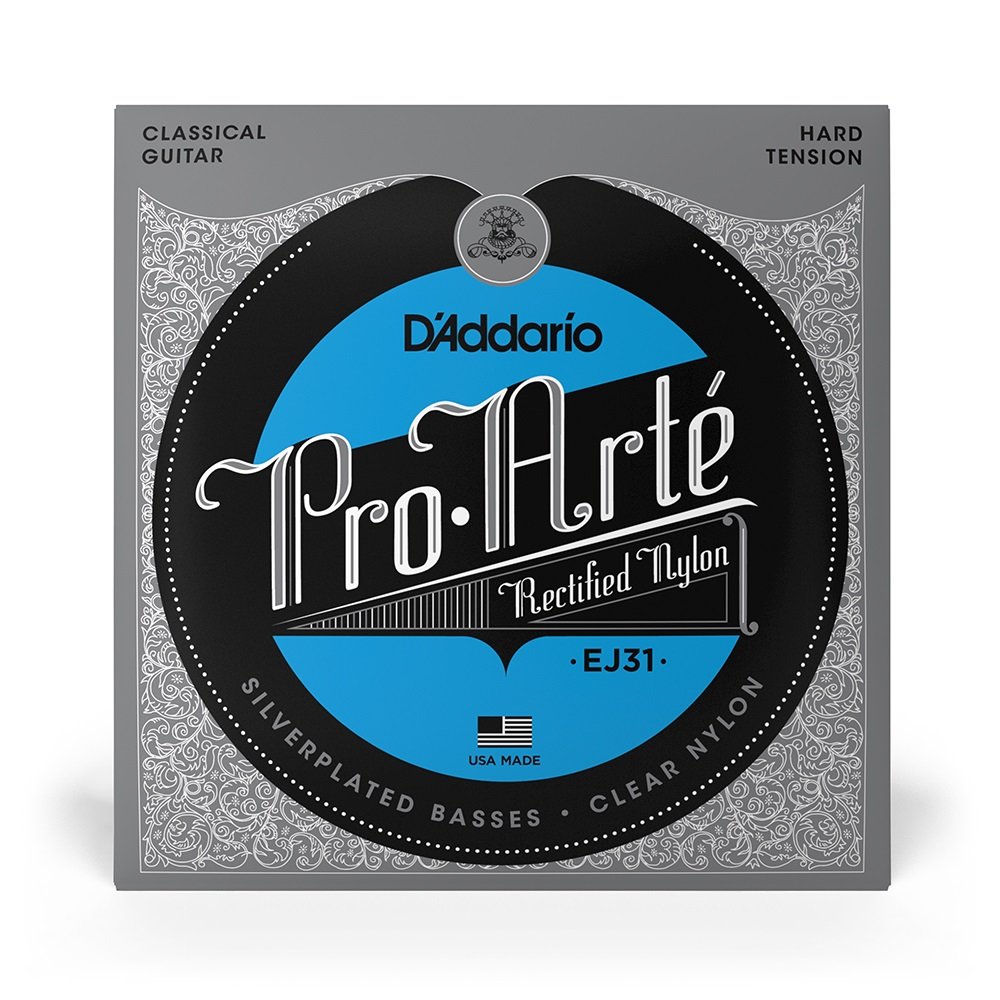 EJ31 Classics Rectified Classical Guitar Strings, Hard Tension