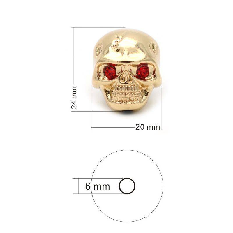 Guitar Knob Gold Skull