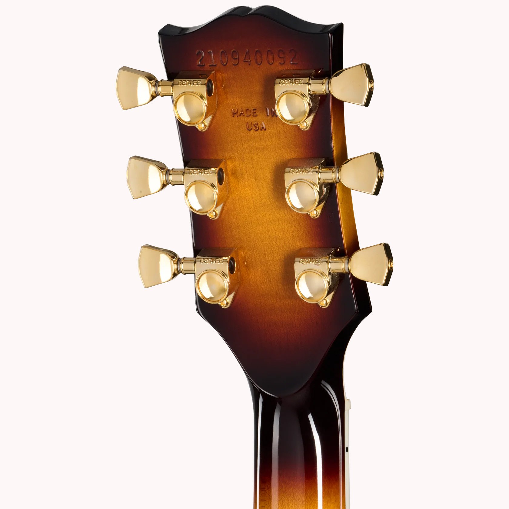 Gibson Les Paul Custom 70s Tobacco Burst Oben-  Hinteransicht
