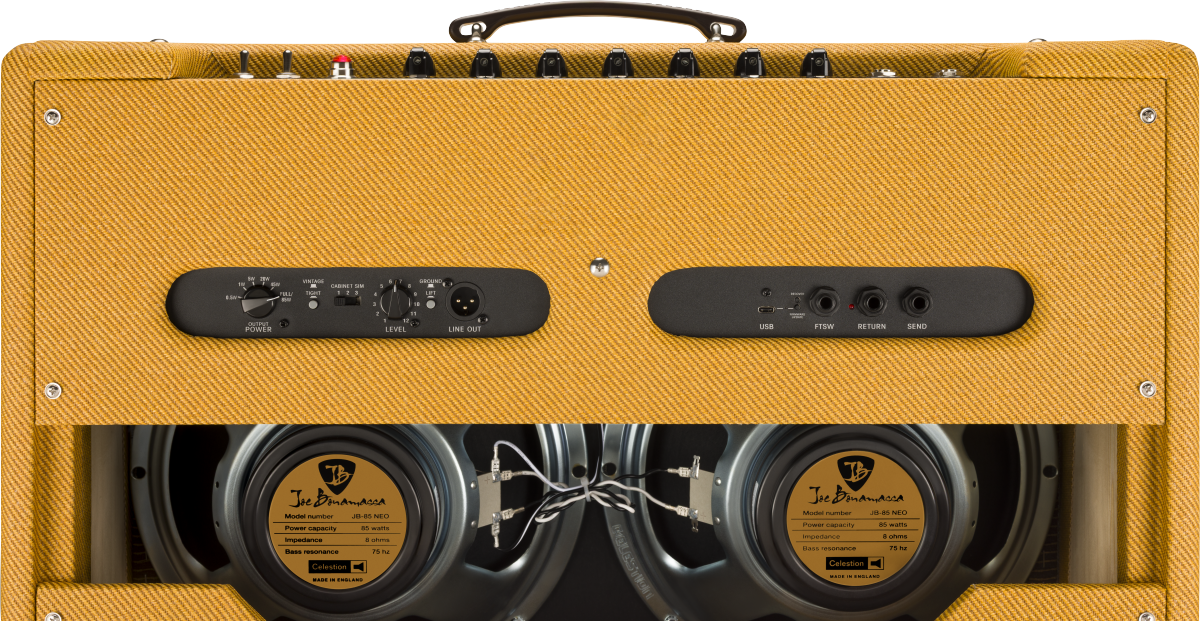 Gitarrenverstärker, Lautsprecherbox, gelber Tweed, Röhrenverstärker, Joe Bonamassa