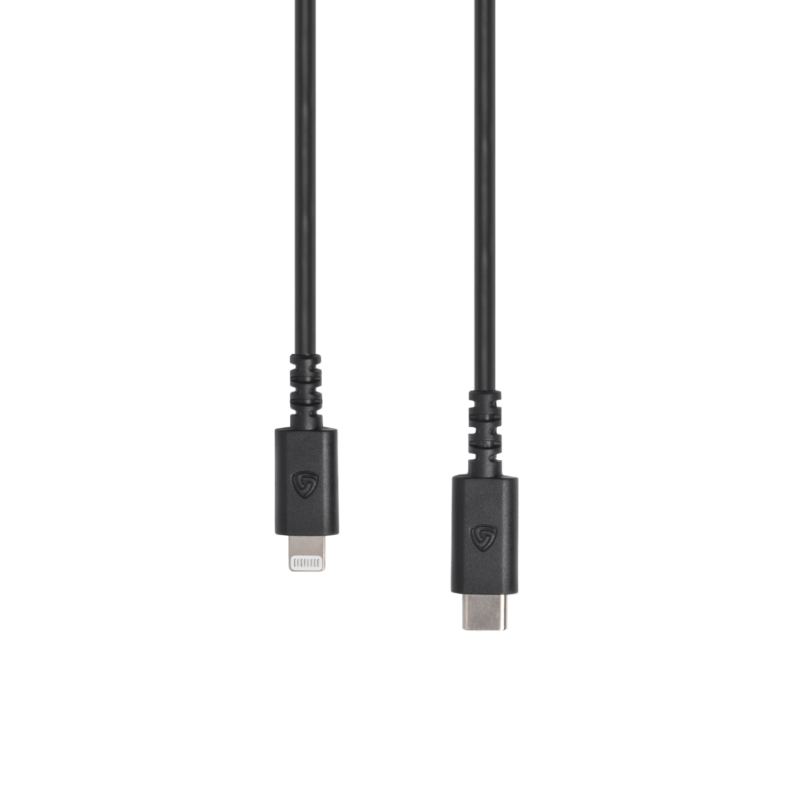 Ladekabel, Lightning-Stecker, USB-C-Stecker, schwarz