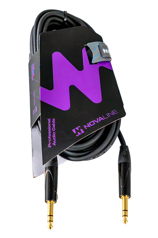 Audiokabel, Instrumentenkabel, schwarzes Kabel, Klinkenstecker, vergoldete Stecker