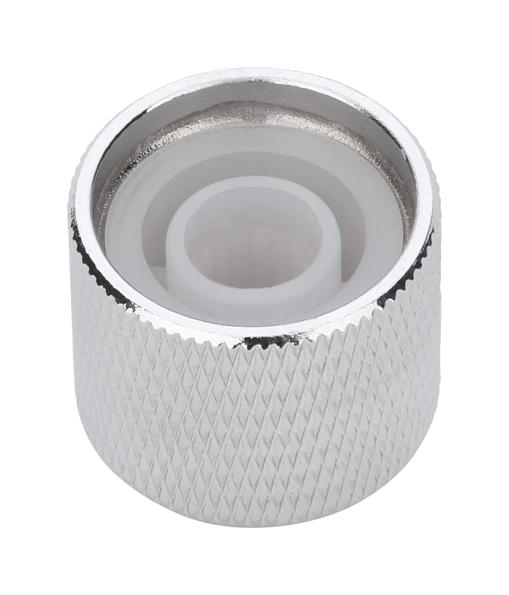 Split Shaft Potentiometer Dome Knob (Star Insert) - Chrome