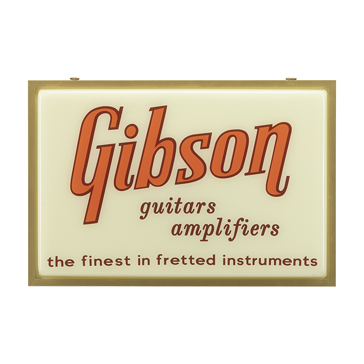 Vintage Lighted Sign - Guitars & Amplifiers