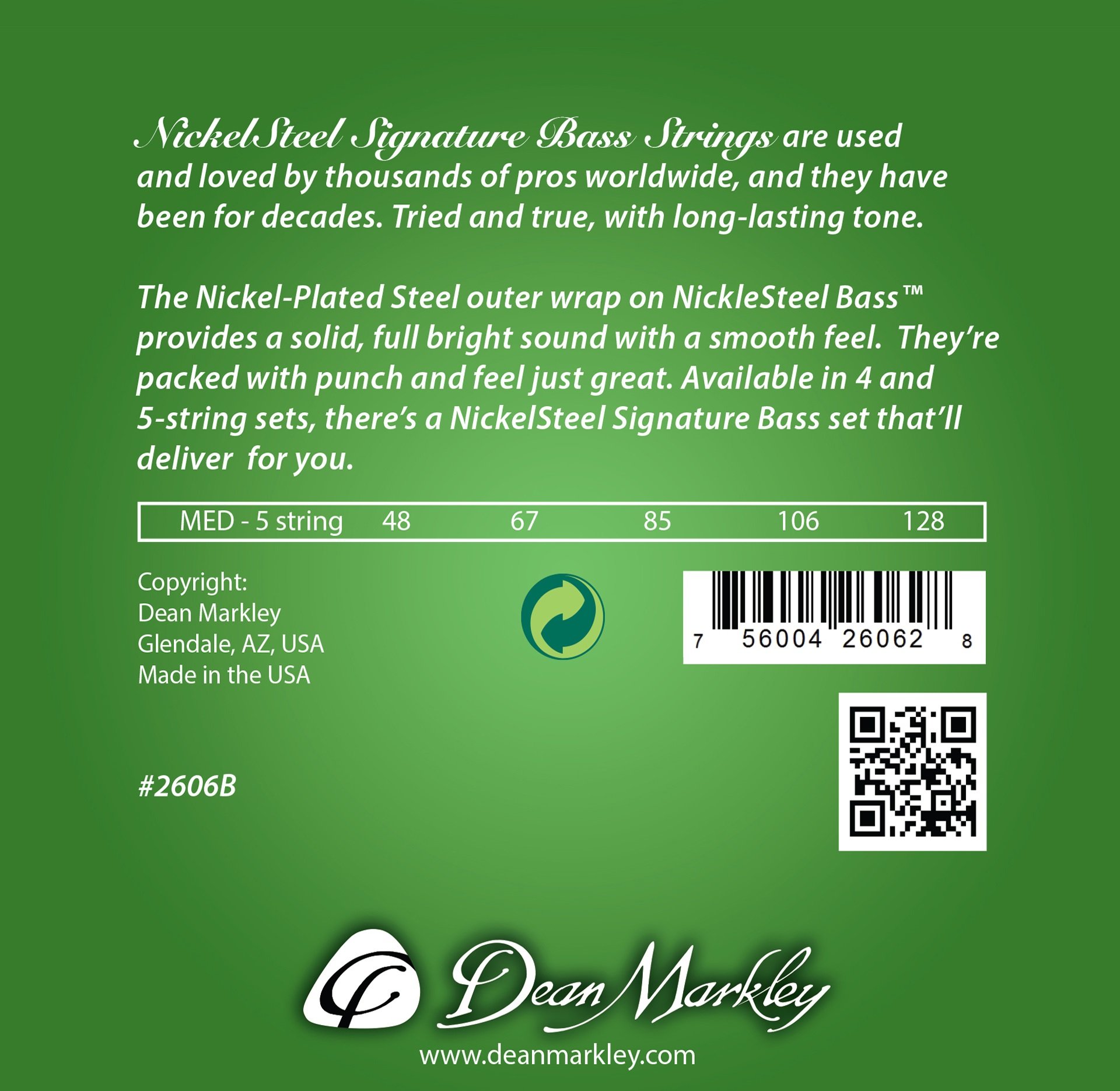 Signature - 2606 B - Electric Bass String Set, 5-String, Medium, .048-.128