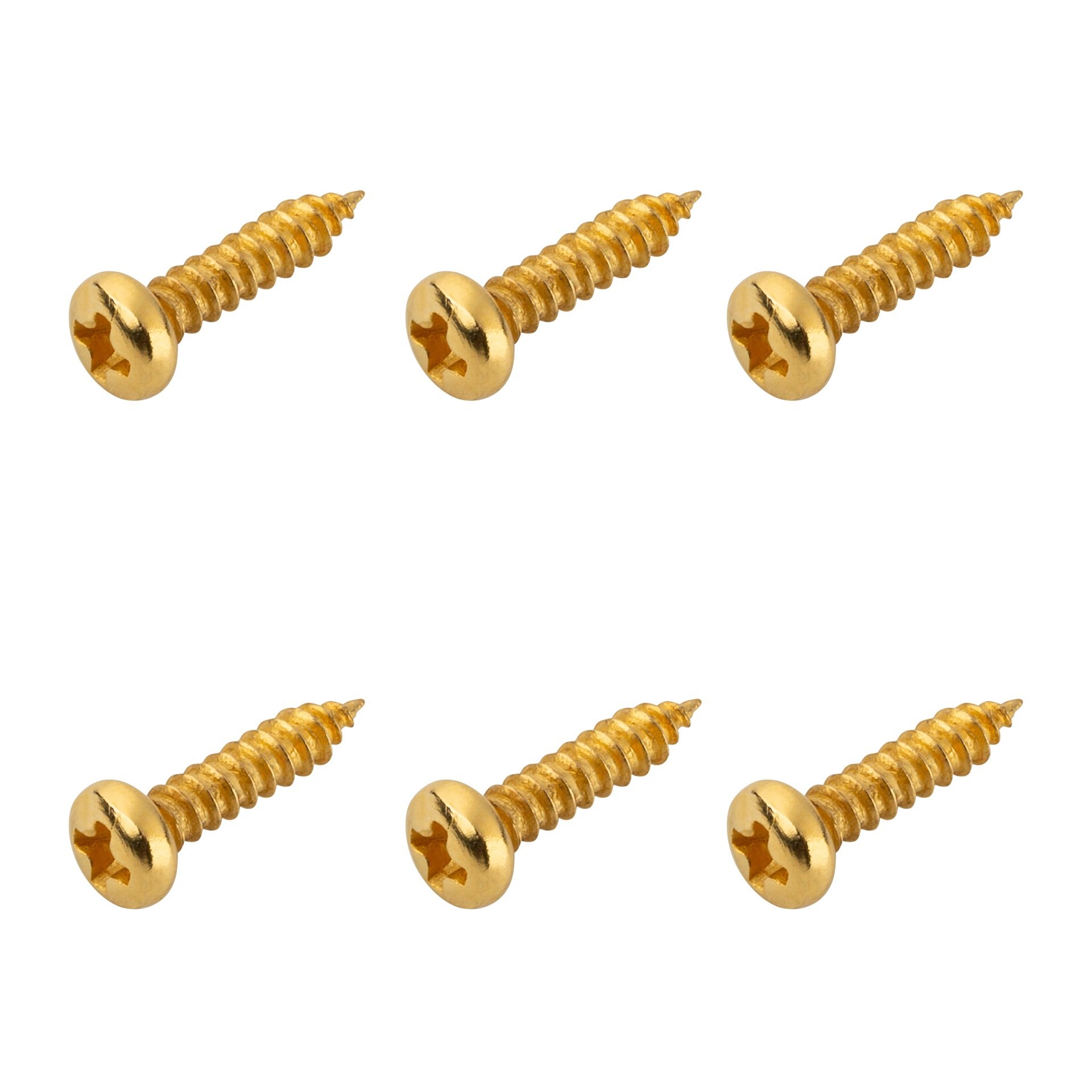 Wood Screw for Machine Heads 2.2 mm x 9.5 mm, 6 pcs., - Gold
