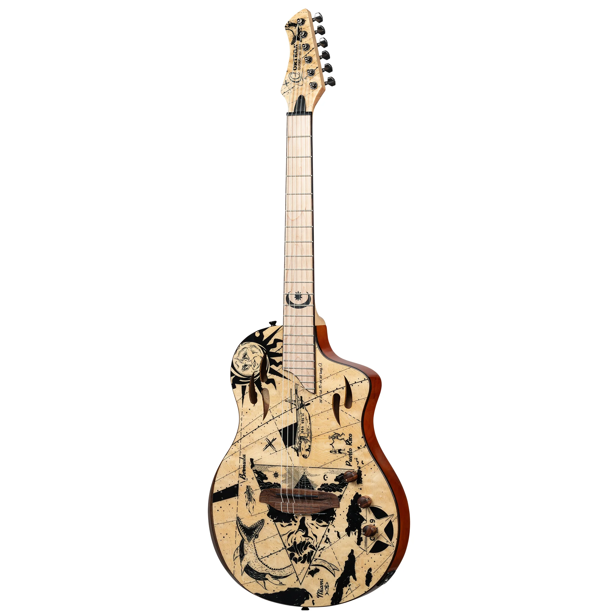 RTPG-LS2 Tourplayer Konzertgitarre - Indigo Blue Graphic
