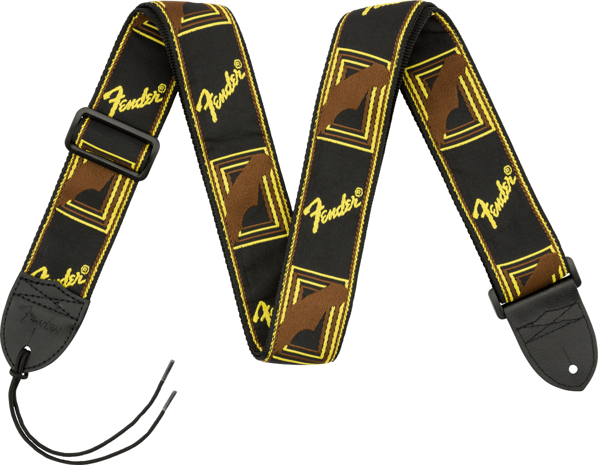 Gurt Jacquard Monogrammed in schwarz / gelb / braun