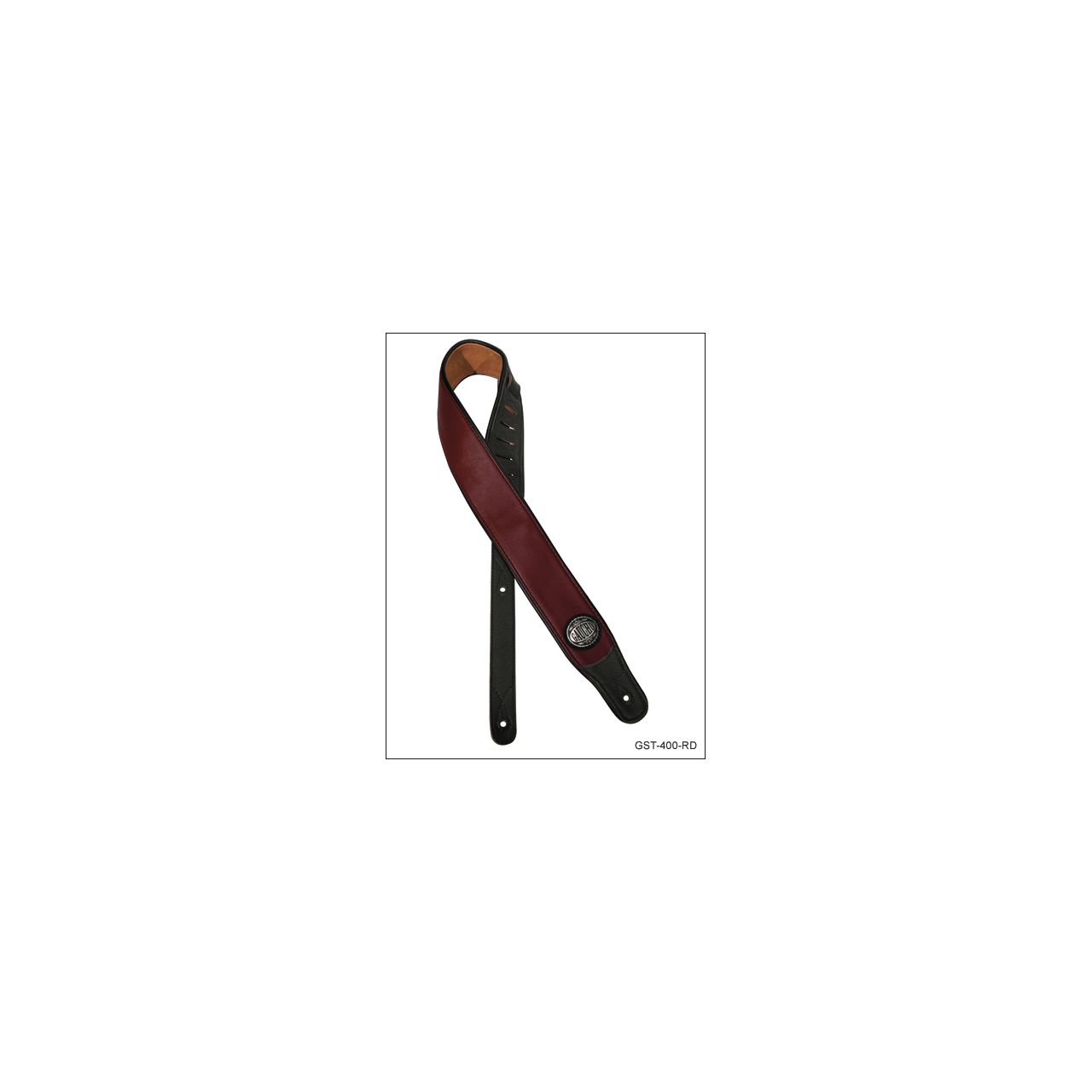 GST-400 RD Gitarrengurt Gefüttert Rot