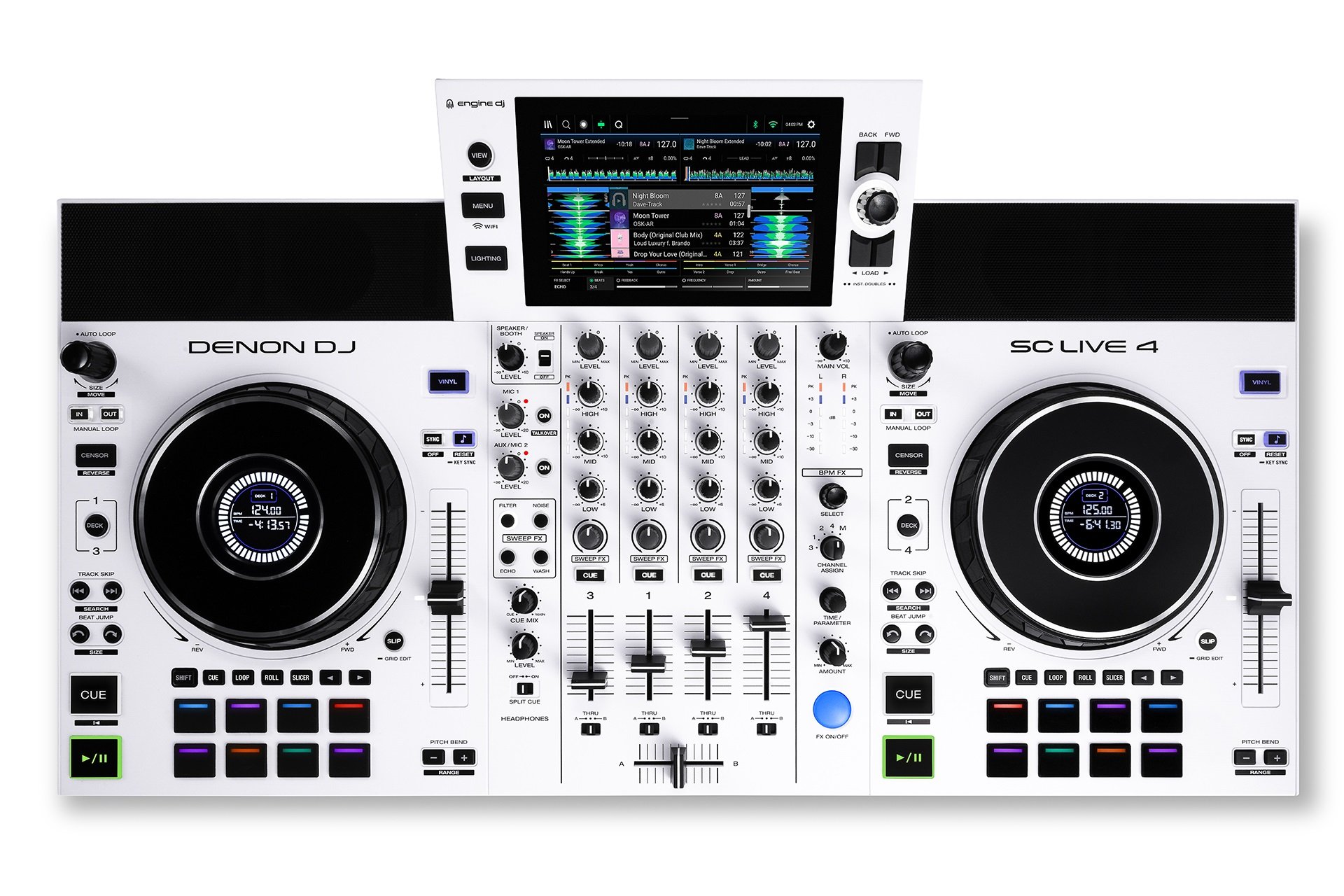 Denon DJ SC LIVE 4 White Obenansicht