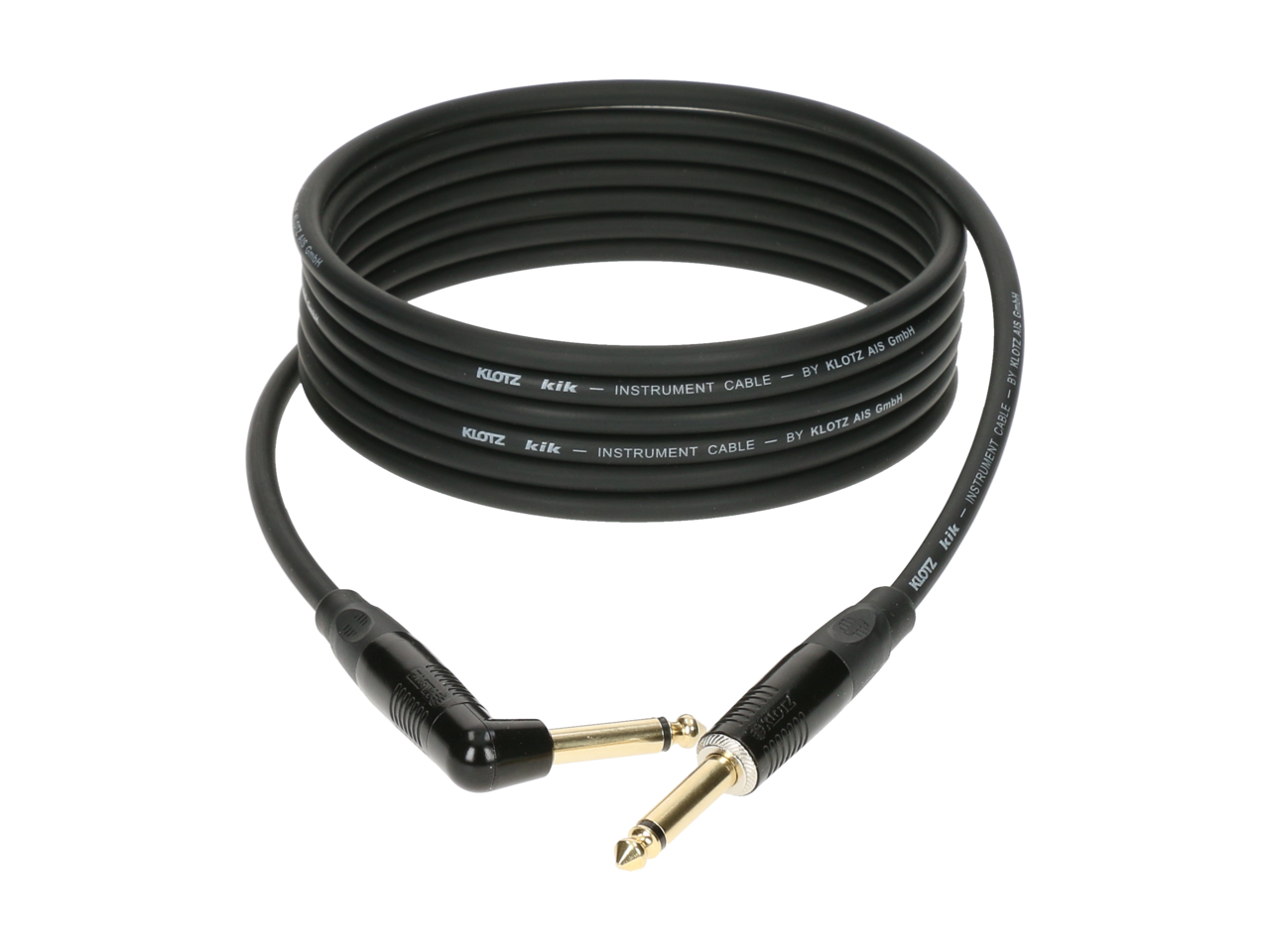 KiK Pro Kabel, gerade/gewinkelt, vergoldet - 4,5m