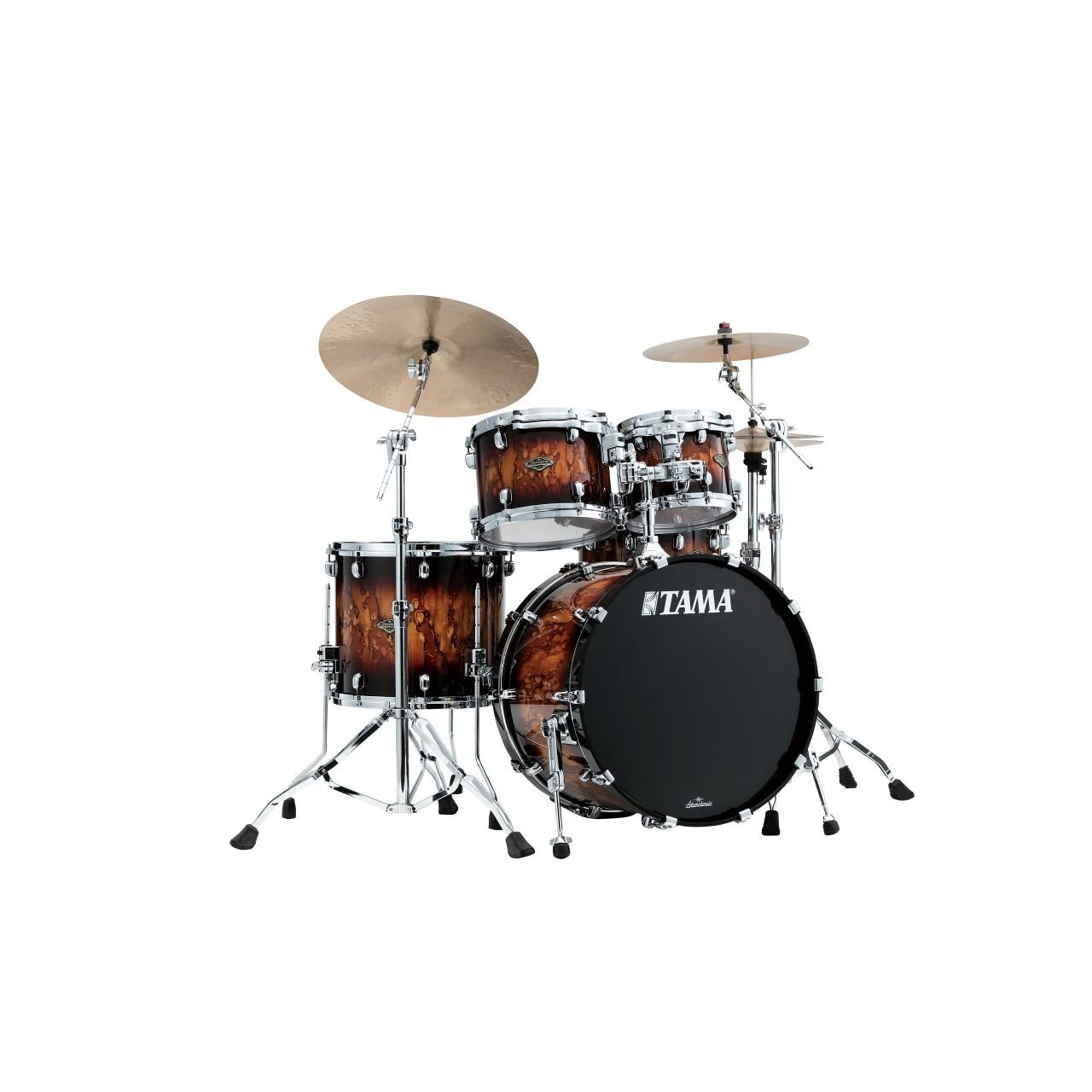 WBS42S-MBR Starclassic Walnut/Birch 4pcs Shell Kit Brown Burst