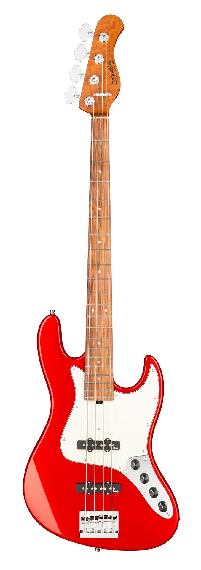 MetroExpress 21-Fret Vintage J/J Bass 4-String Candy Apple Red (B-Stock)