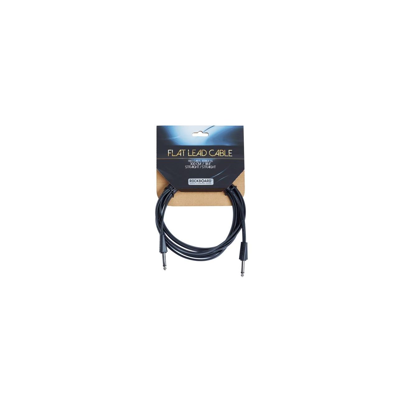 Flat Lead Cable 300 cm - Instrumentenkabel (gerade)