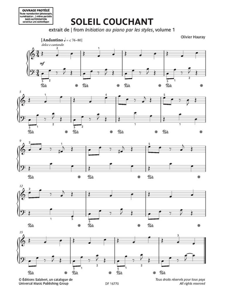 40 Petits Morceaux pour piano - Niveau Moyen