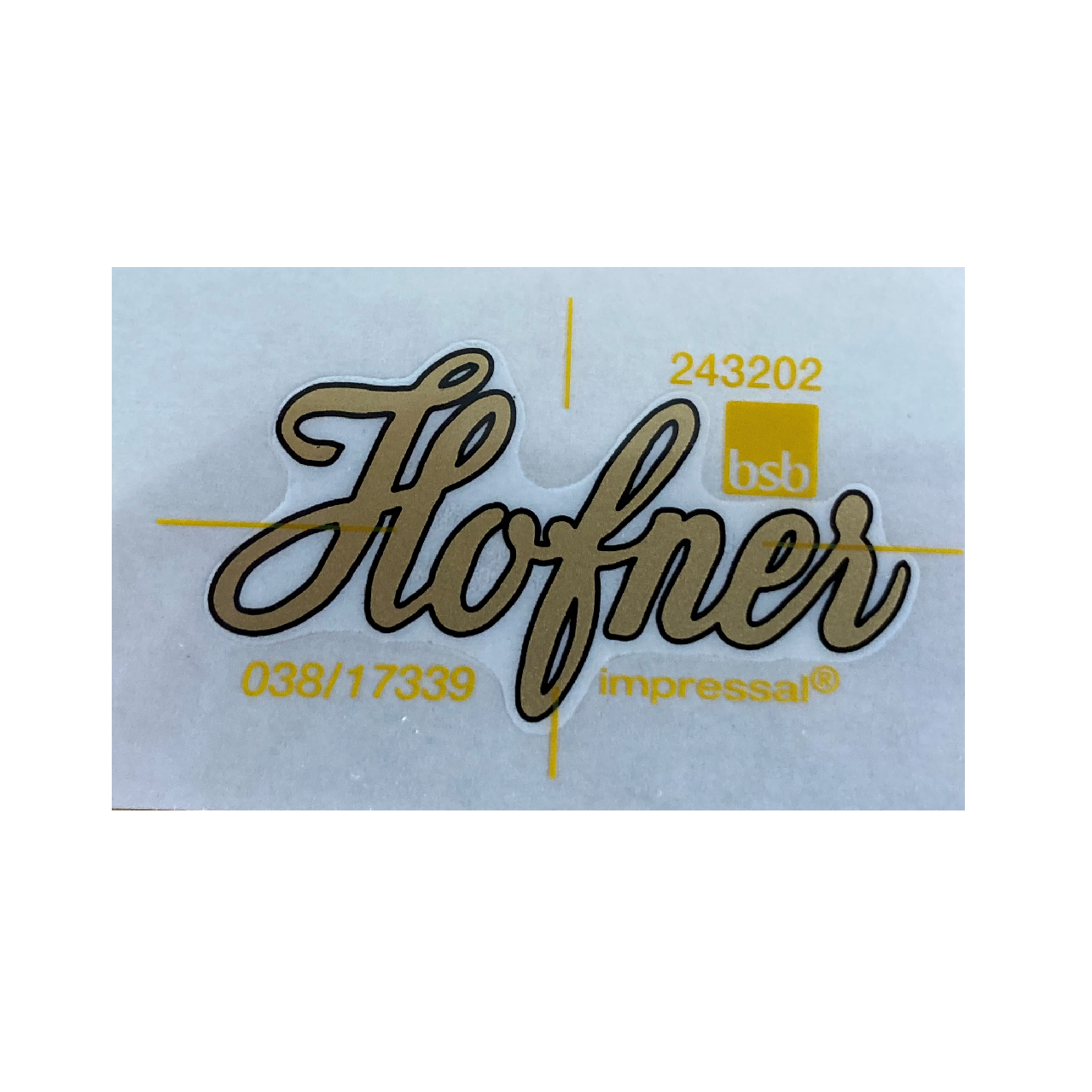 Höfner Logo, Abziehbild, groß 