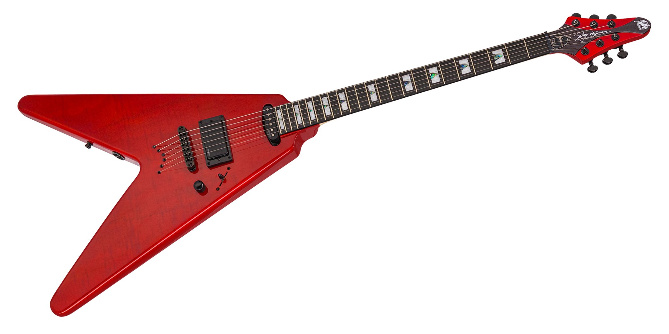 Artist Line Breaker WH-1- Majesty Red Blackburst Transparent High Polish E-Gitarre
