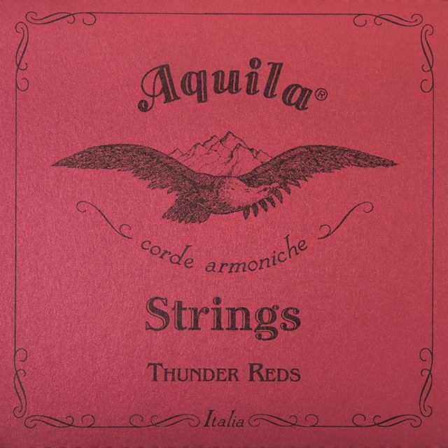 Aquila 168U - Thunder Reds, Bass Ukulele / U-Bass String Set - 4-String, 23" - 26" Scale