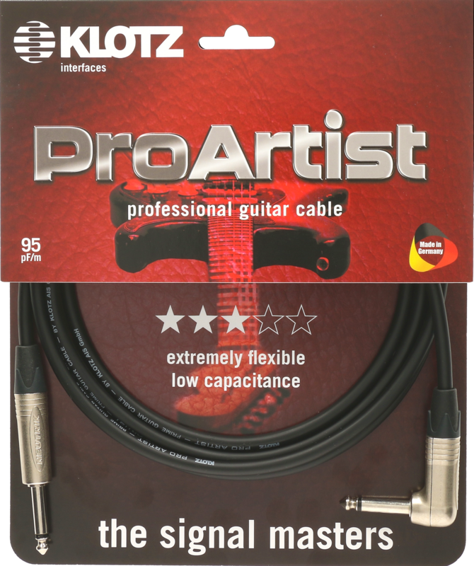 Pro Artist Kabel, gerade - gewinkelt  - 3 m