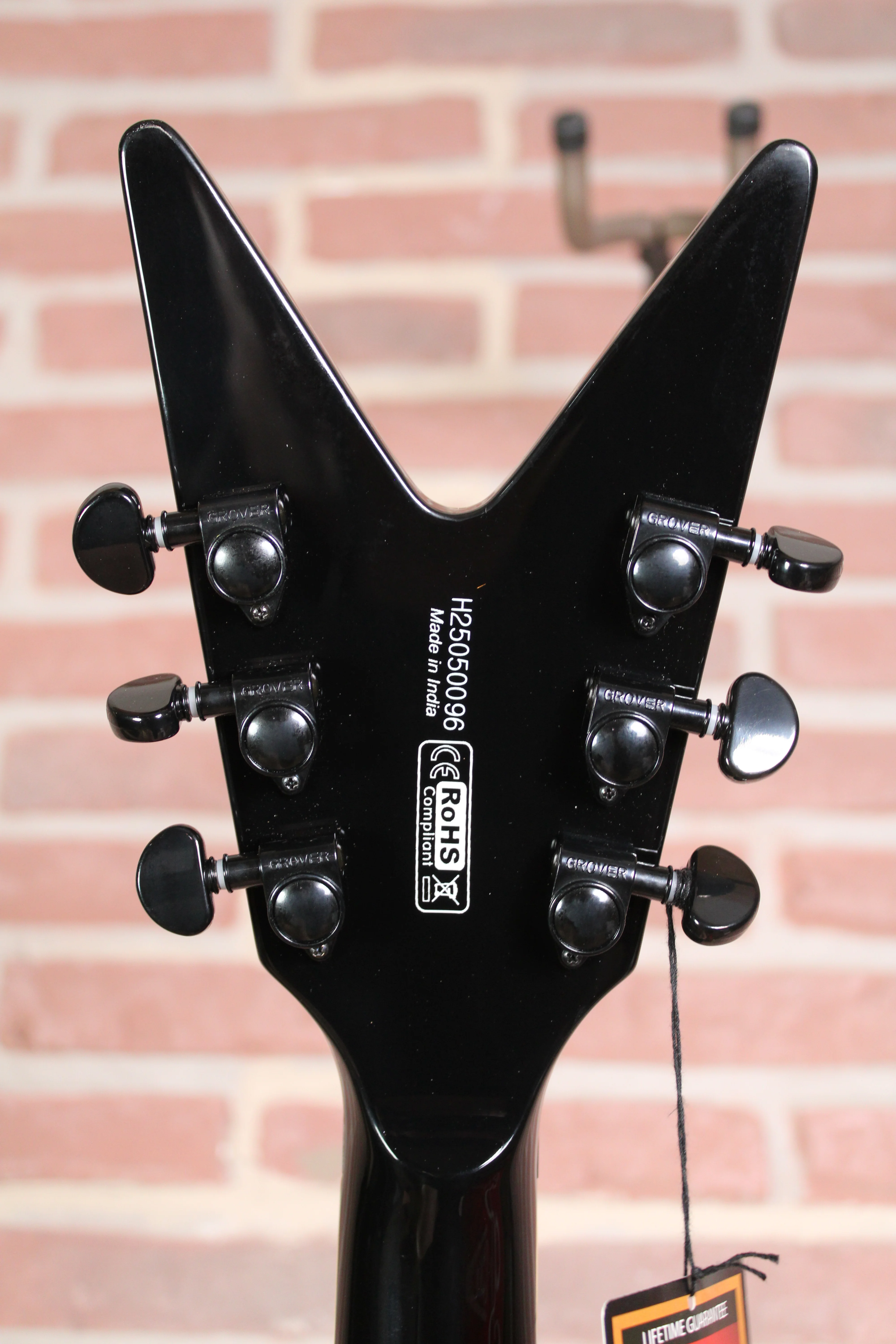Dean Guitars ML 79 Floyd Flame Top Duncans TBZ - Rückseite der Kopfplatte