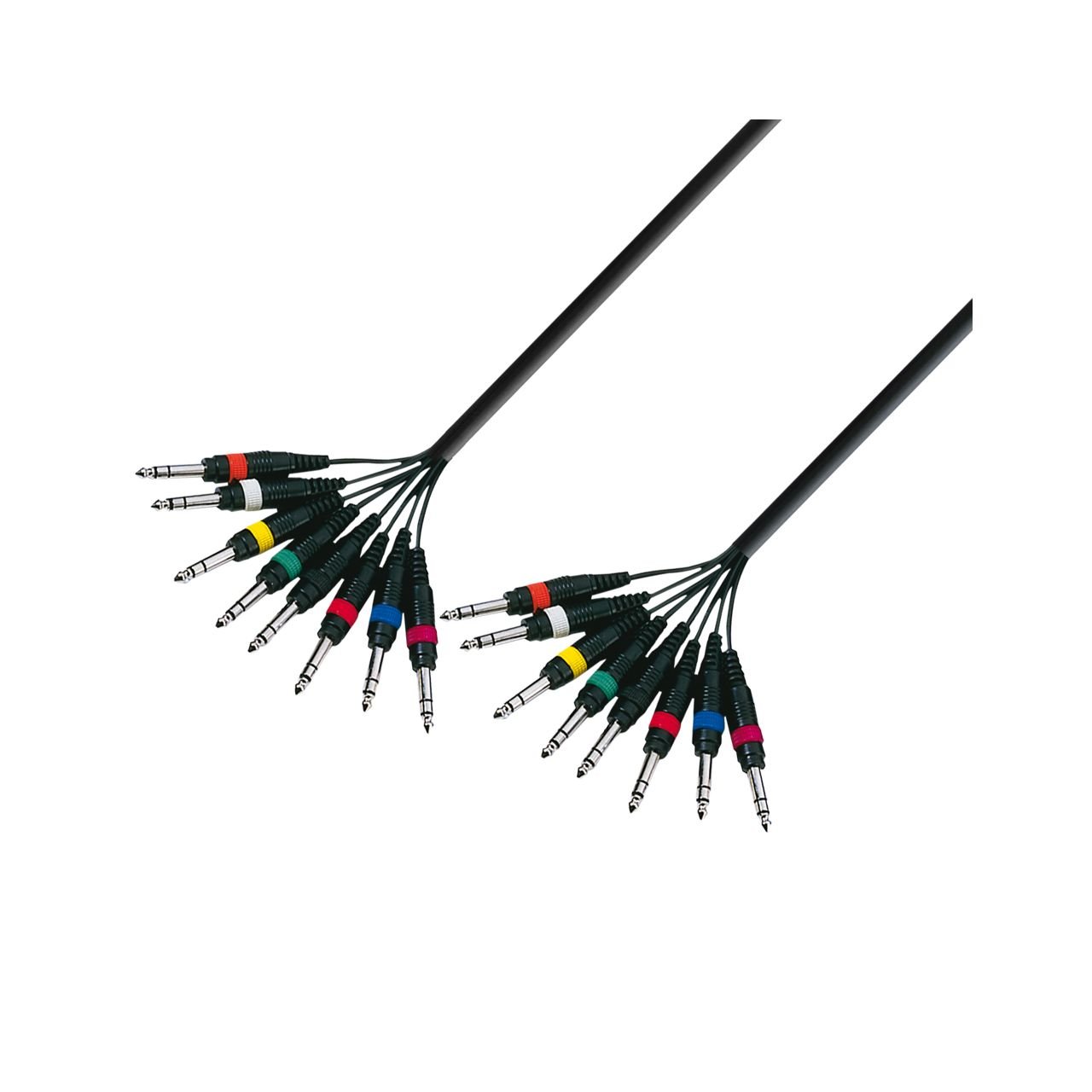 Multicore Kabel 8x6,3mm Klinke stereo auf 8x6,3mm Klinke stereo 3m