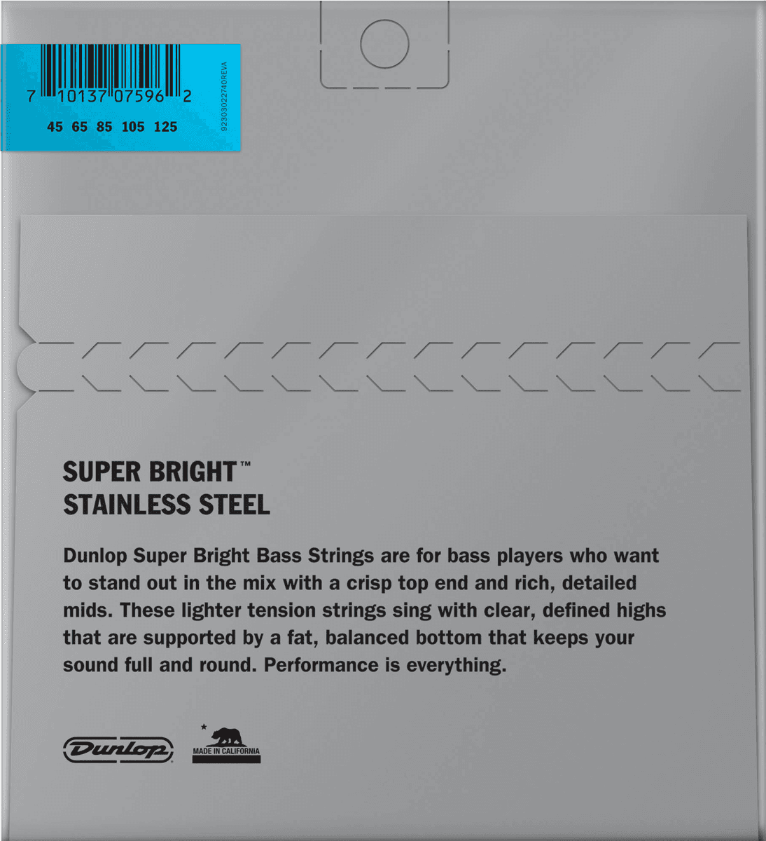 Stainless Steel Bass Strings Nickel, Super Bright Medium 45-125