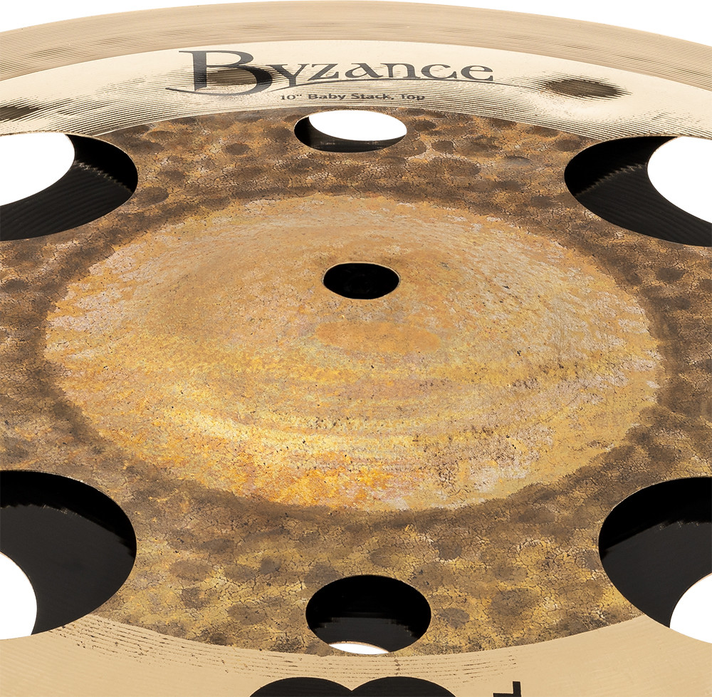 Becken, Baby-Stack-Becken, Bronze, Lochmuster, 10 Zoll
