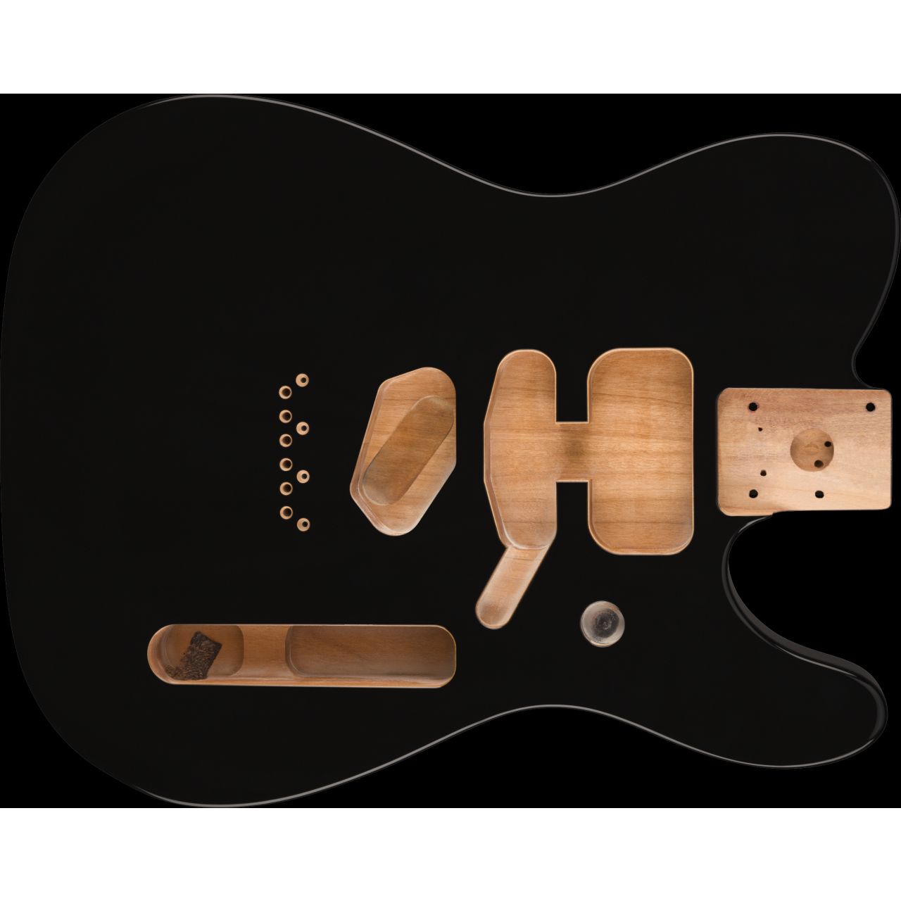 Deluxe Series Telecaster SSH Alder Body Modern Bridge Mount, Black
