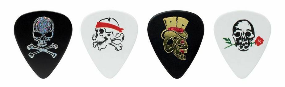 Cool Plecs "Skulls" - 351 Shape (RPSKH), 12 pcs Assorted Pick Pack, 0.96 mm 