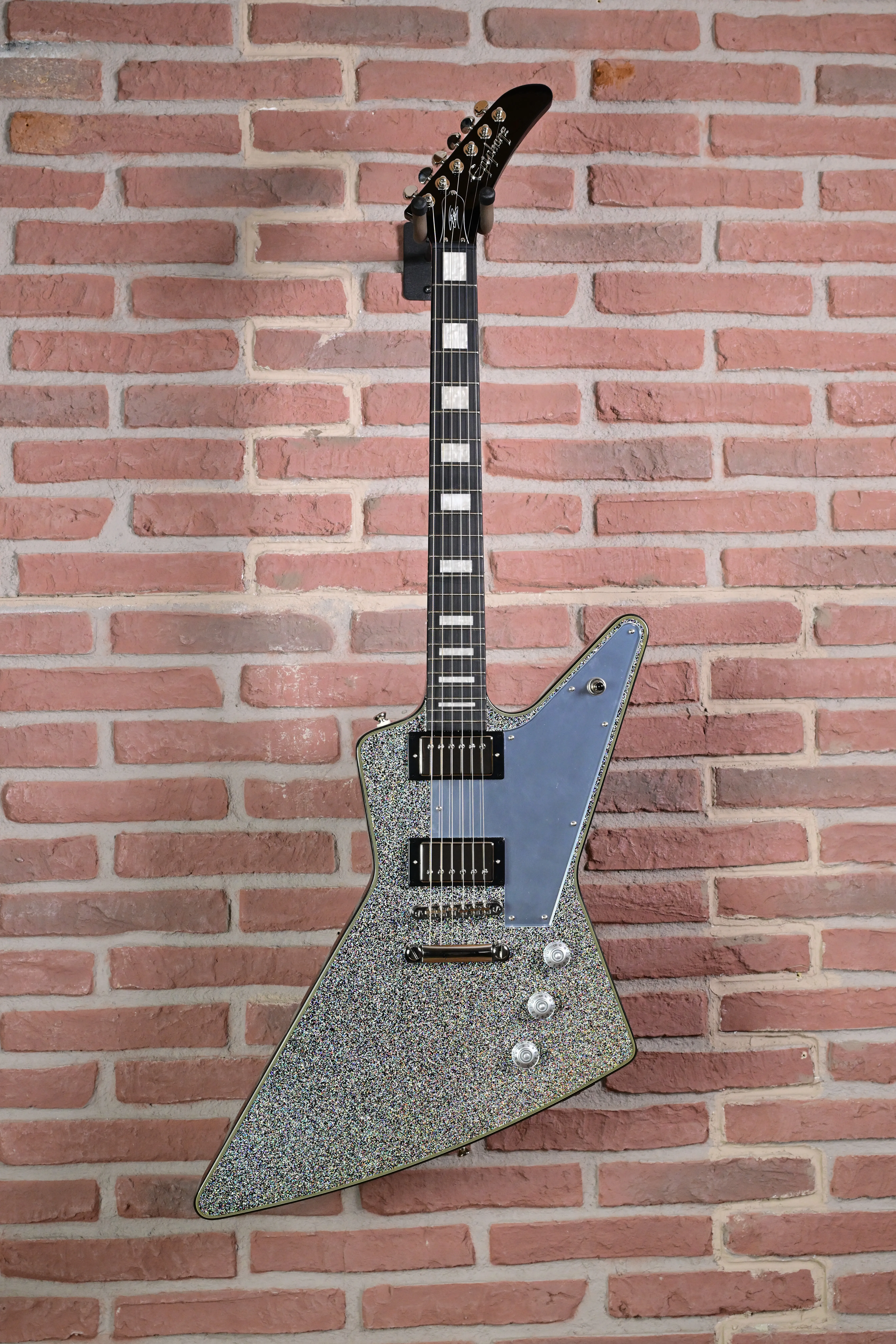 Lzzy Hale Explorer Custom Black Diamond Holographic Sparkle