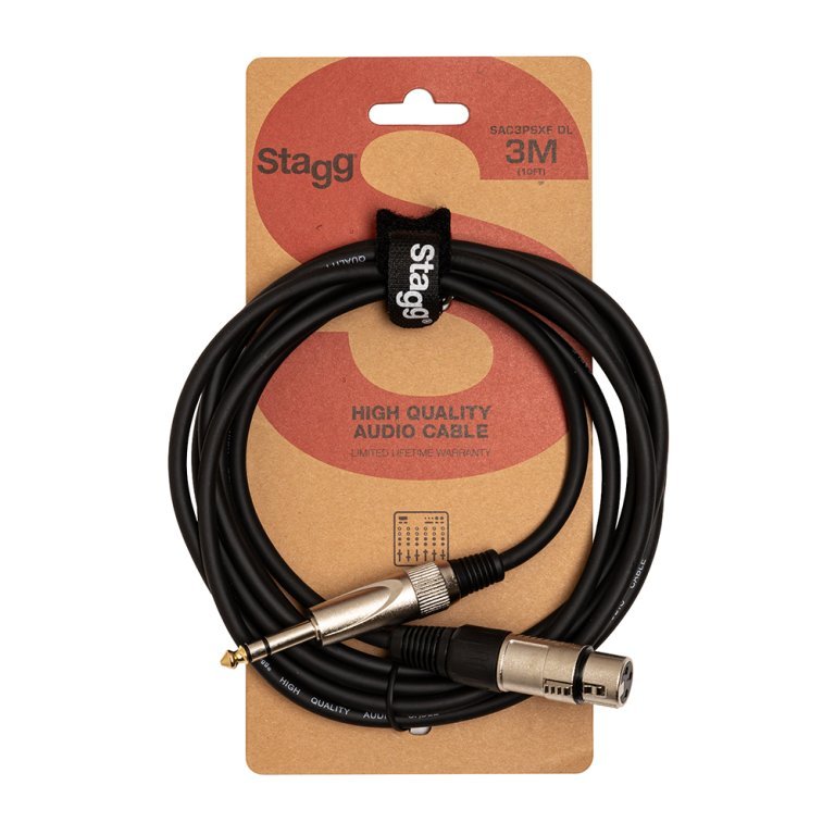 Audiokabel - Klinke(st)/XLRf - 3m