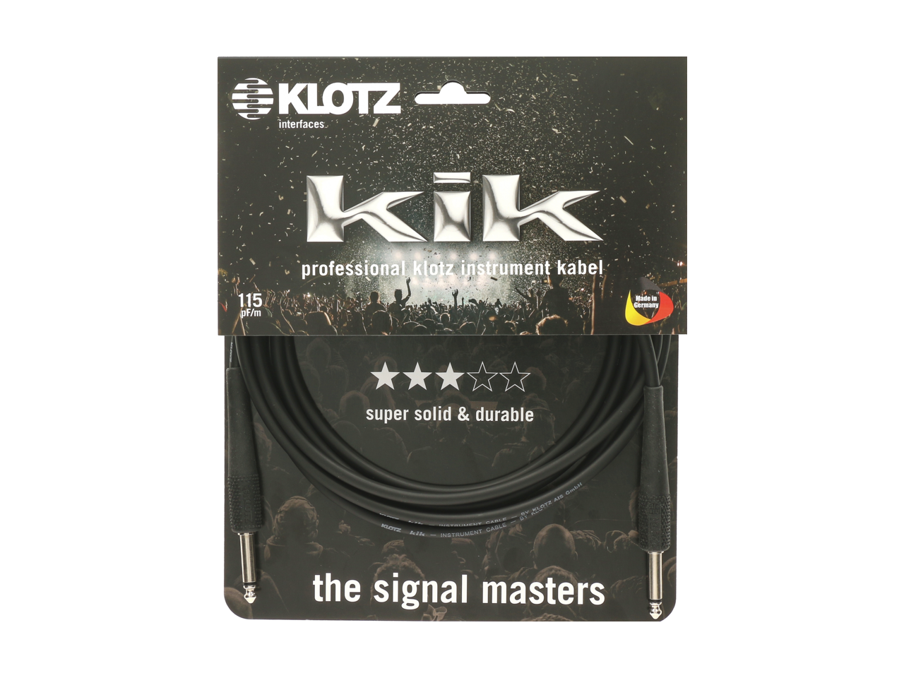 Kik Pro Instrumentenkabel Schwarz 6m