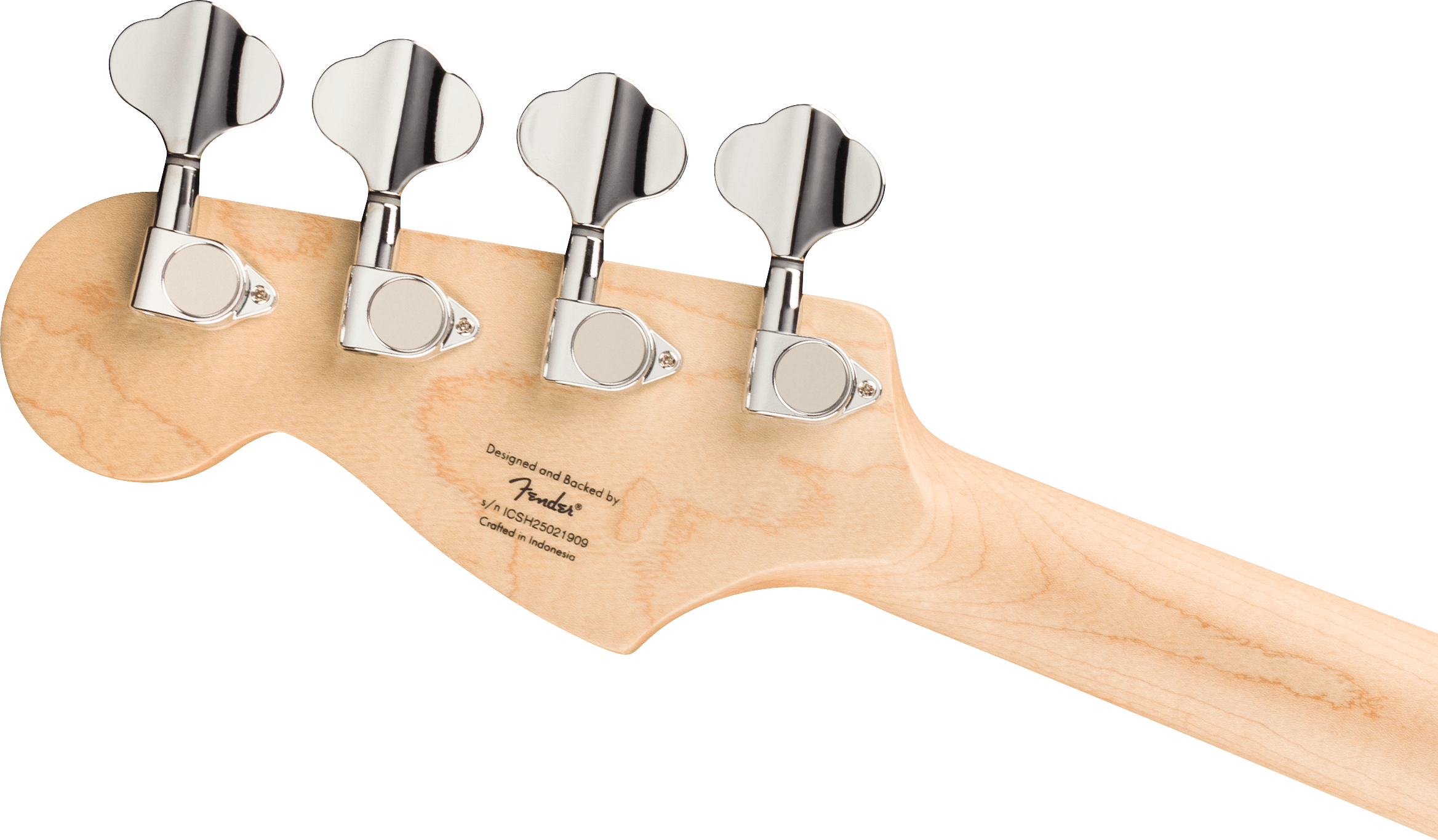 Bassgitarren-Hals, Ahornholz, Naturfinish, Mechaniken, Chrombeschläge