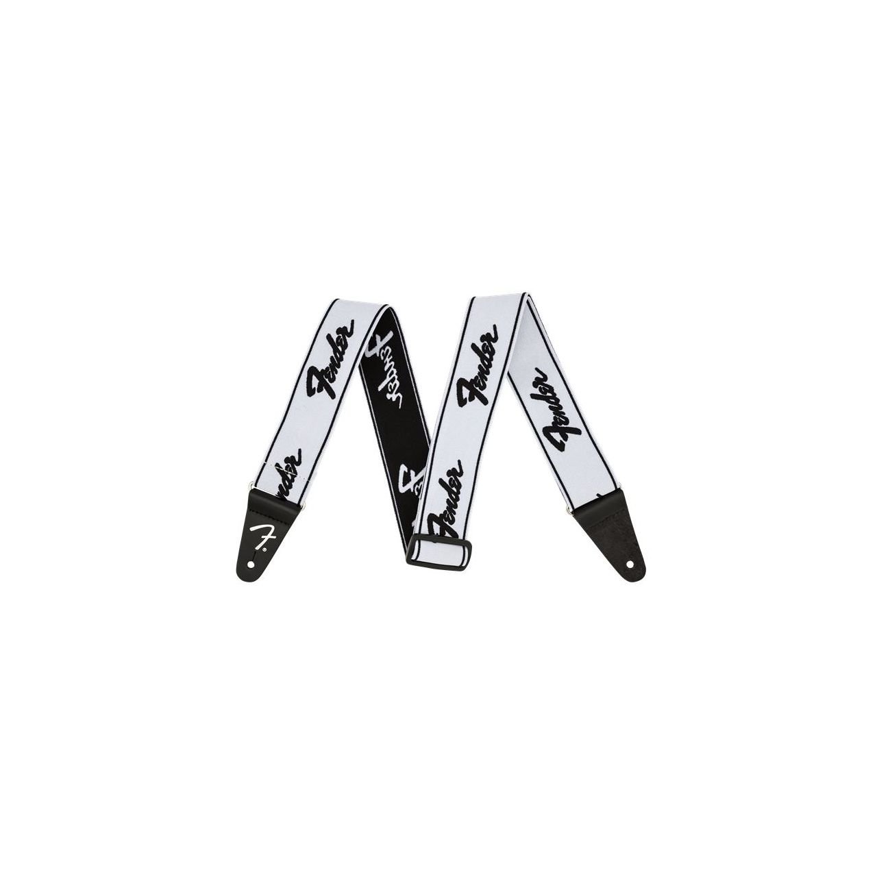 WeighLess™ 2" Running Logo Strap, White/Black