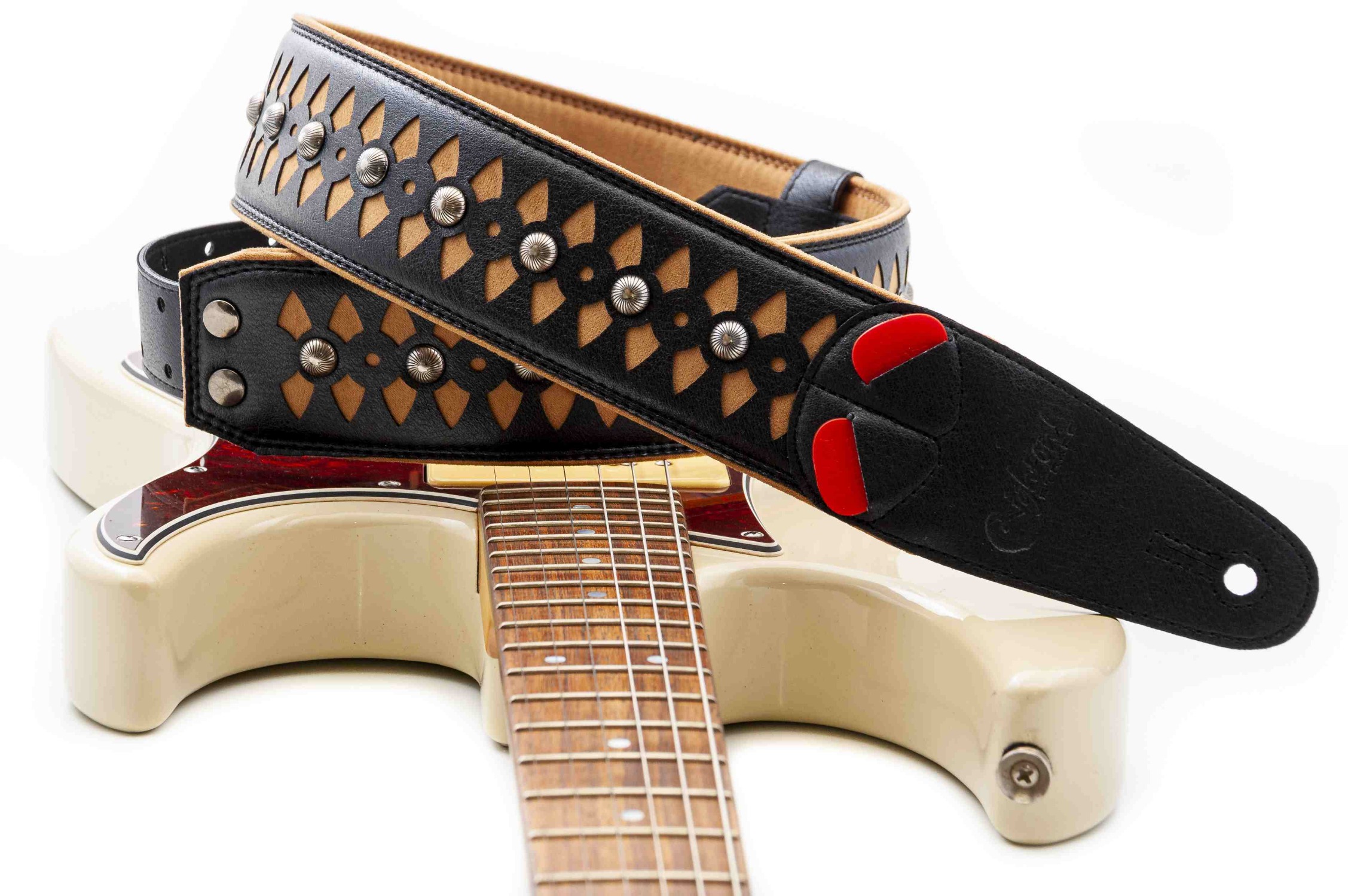 Armour Beige Guitar Strap