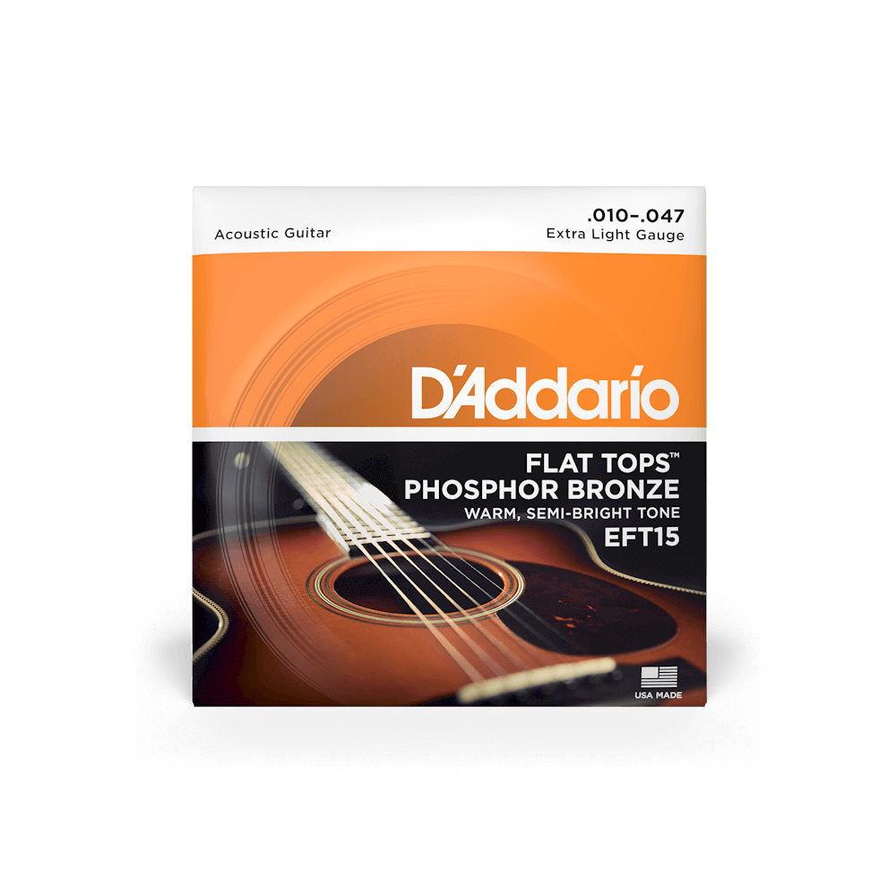 EFT15 Flat Tops Saiten für Akustikgitarre, Phosphorbronze, Extra Light, 10-47