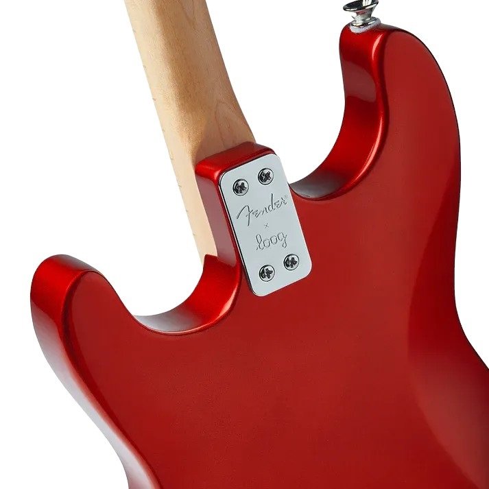 X Fender Stratocaster Red 3-String E-Gitarre