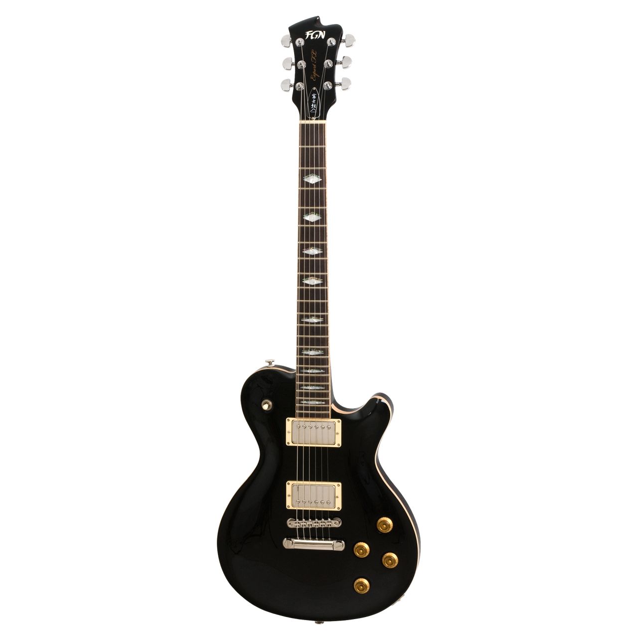 Expert Flame Plain Top Black - E-Gitarre