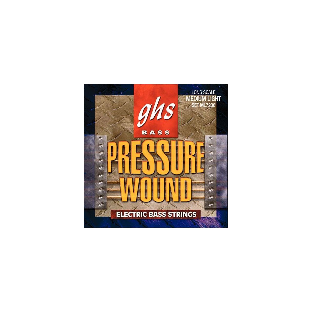 7200 M Pressure Wound Bass String Set, 044"-106", Medium Light