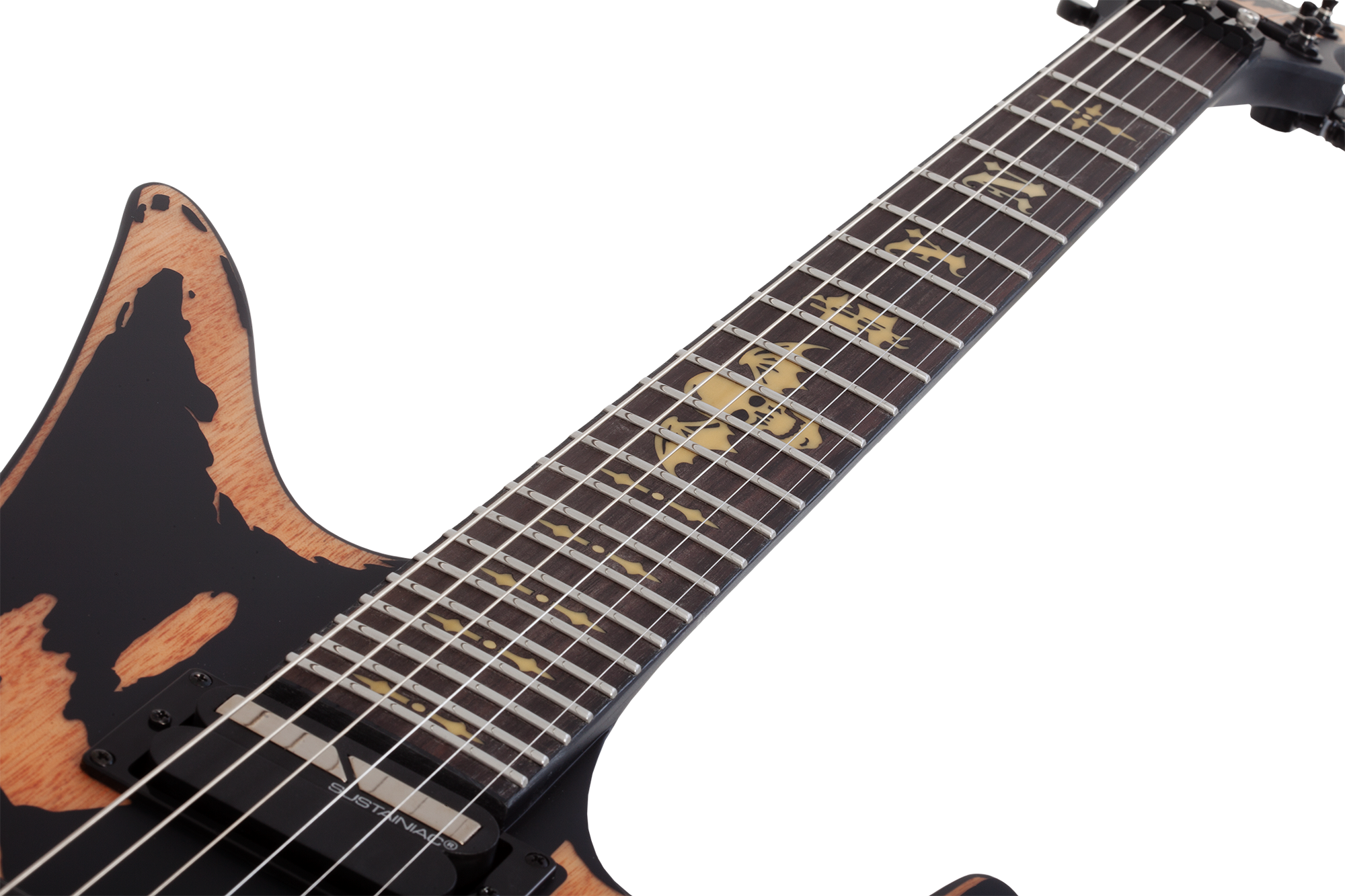 Synyster Gates Custom-S Distressed Satin Black  E-Gitarre